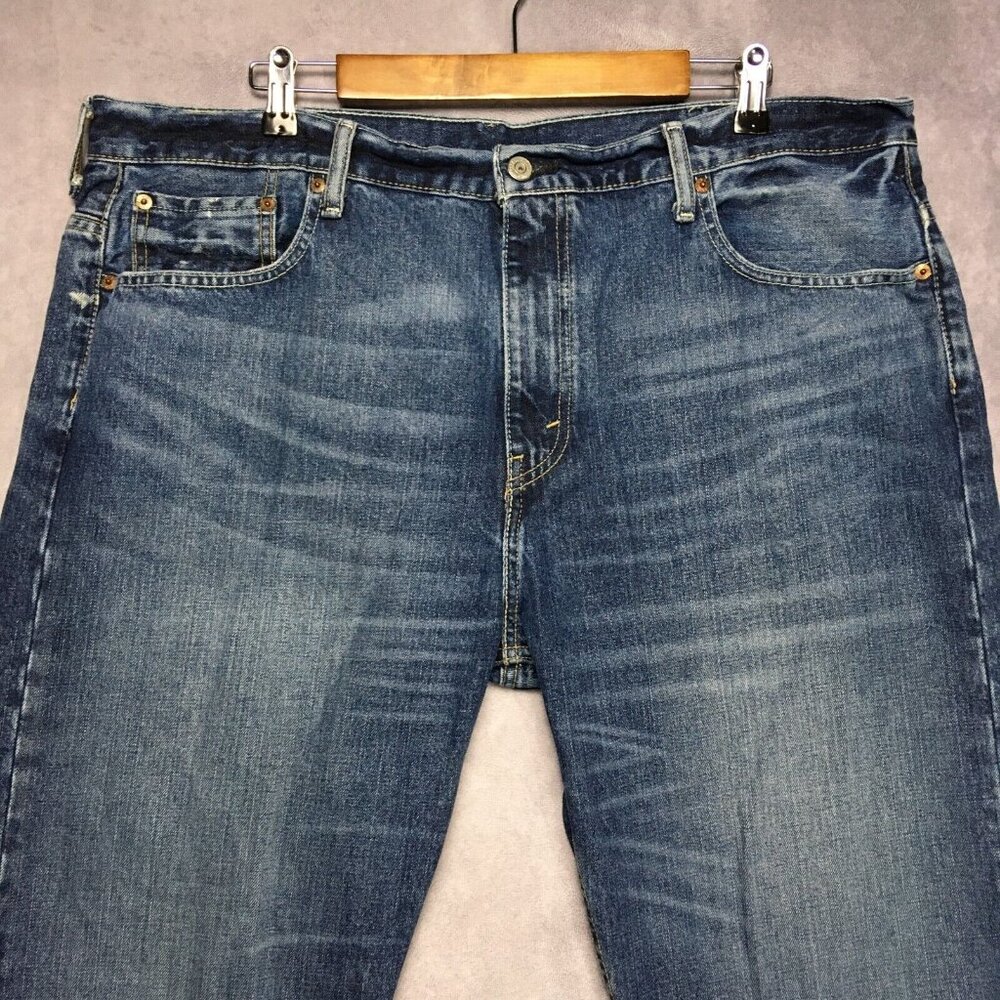 Levis Mens 569‎ Loose Straight Fit Blue Jeans size 42x30 Cotton Denim Pants
